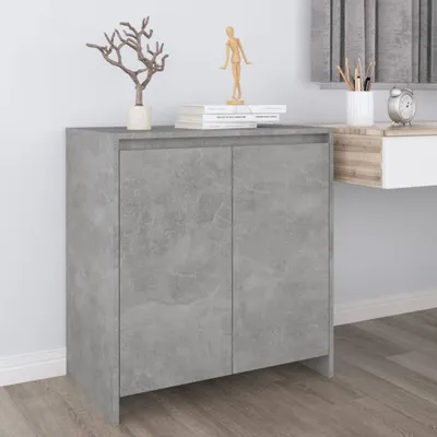 Produktbild von "Rabatt" Mehrzweckschrank/Vitrine/Sideboard - Modernes Design - Betongrau 70x41x75 cm Holzwerkstoff - Kommoden CC20872