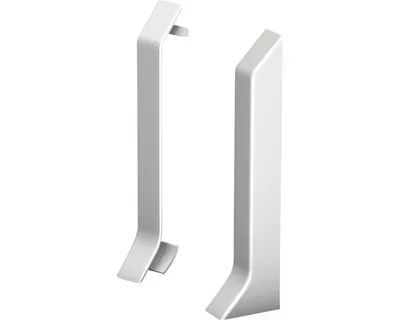 Produktbild von Prinz Endstücke für Hartschaum-Sockelleiste silber 60 mm