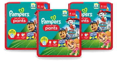 Image de 3 couches-culottes Pampers Baby-Dry Paw Patrol, taille 4, lot de 3