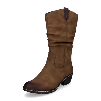 Immagine prodotto di Rieker donna stivali western stivali tacco a blocco caldo foderato 93775, misura:37 EU, colore:Marrone