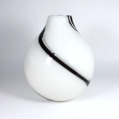 Produktbild von Kugelvase Black & White Murano 26cm