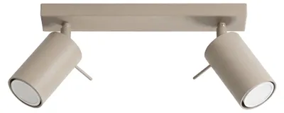 Produktbild von Plafond RING 2 taupe 2xGU10 10W Stahl 16x6x30cm Sollux Lighting