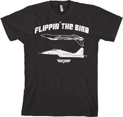Immagine prodotto di Top Gun - Maglietta Flippin� The Bird - X-Large - Nero