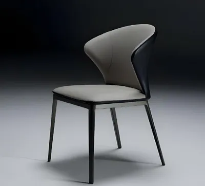 Produktbild von Stühle Esszimmer Stuhl Luxus Metall mit Leder Stühle Stil Modern Lehnstuhl