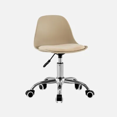 Immagine prodotto di Sedia da ufficio per bambini regolabile con ruote, Beige
