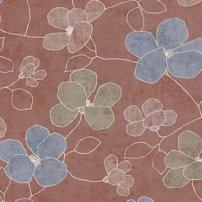 Immagine prodotto di Profhome 791471-GU Carta da parati floreale Rosso Blu Marrone-beige Verde oliva 5,33 m2