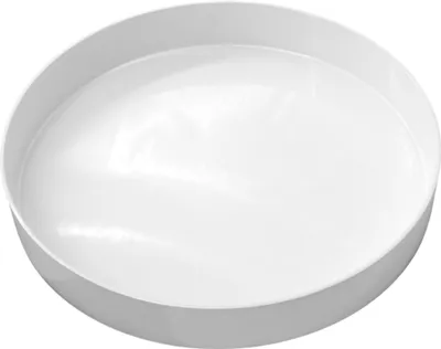 Immagine prodotto di 1.05 Vassoio rotondo in bianco lucido - Ø 25 cm circa - Vassoio decorativo per candele in plastica (bianco)