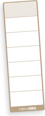 Produktbild von itenga 100x Ordneretikett LATTE MACCHIATO BRAUN Rückenetikett zum Aufkleben 6,0 x 19,0 cm aus Haftpapier