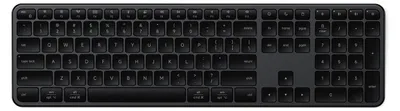 Image de Clavier sans fil clavier avec pavé numérique - Bluetooth et 2,4 GHz - Disposition US QWERTY - Noir