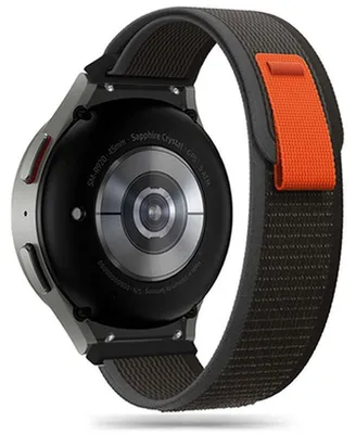 Produktbild von Tech-Protect Nylon Samsung Galaxy Watch 4 / 5 / 5 Pro / 6 / 7 / Fe Schwarz/Orange