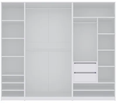 Produktbild von Marmex TRES F Weiß Kleiderschrank ohne Türen 101/190x206x51 cm