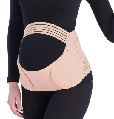 Produktbild von Bauchstützgürtel mit verstellbaren elastischen Bändern und atmungsaktivem Material stützt den Bauch und schützt die Taille während der Schwangerschaft.