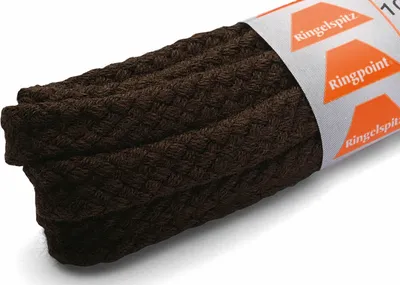 Produktbild von RINGELSPITZ - Flach Medium Grob – Robuste Schnürsenkel für Markante Looks - 100 cm, mittelbraun