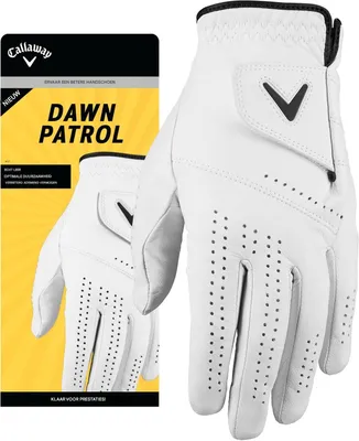 Obrázek produktu pro Golfové rukavice, 1 pár, bílá pravá kůže se zapínáním Opti-Fit a perforací pro nedominantní ruku