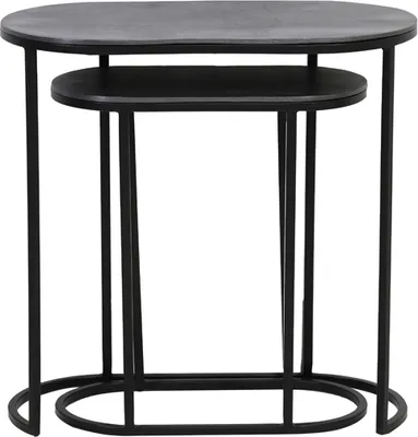 Produktbild von Light & Living - Beistelltisch BOCOV - 53x26x53cm - Schwarz - 2er-Set