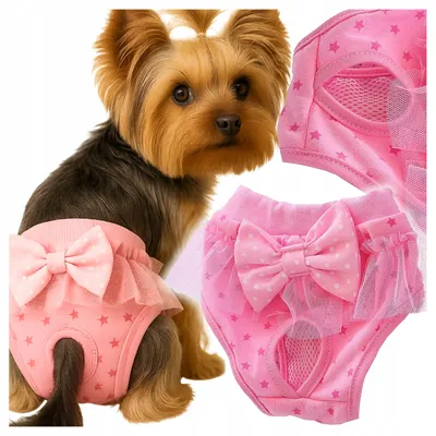 Produktbild von Fazoo Hundewindel für Hündinnen – Pink mit Punkten, Größe M