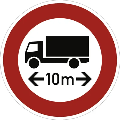 Produktbild von Verkehrsschild VZ266, Verbot für Fahrzeuge über... Länge, Alu, RA2, Ø 600 mm