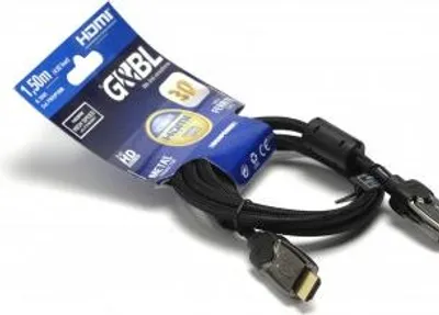 Image de G&BL 1.5m HDMI, 1.5m, HDMI Type A (standard), HDMI Type A (standard), 10.2 Gbit/s, Noir
