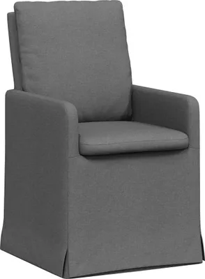 Image de vidaXL - 2 chaises de salle à manger, tissu gris foncé, 57 x 67 x 98 cm