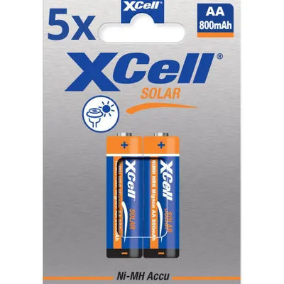 Obrázek produktu pro 10x solární dobíjecí baterie XCell X800AA Mignon Ni-MH 1,2 V 800 mAh (5x blistr po 2 kusech)