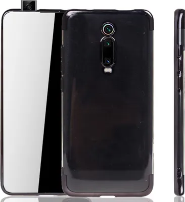 Image de Coque de protection pour Xiaomi Mi 9T, couleur noire, transparente, en TPU silicone. Coque arrière protectrice