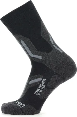 Immagine prodotto di UYN Merino Mid calze da trekking doppio strato uomo nero/grigio 42-44