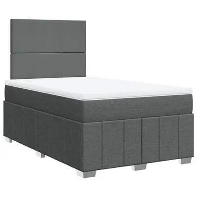 Produktbild von Boxspringbett mit Matratze Dunkelgrau 120x200 cm Stoff