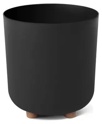 Produktbild von LAMELA Kunststoff Blumentopf rund mit Füßen, Ø 24 cm, 10 L - Schwarz