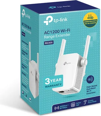 Zdjęcie produktu dla TP-Link RE305, Wzmacniacz sieciowy, 867 Mbit/s, 10,100 Mbit/s, Windows 10, Windows 7, Windows 8, Windows 8.1, Windows 98SE, Windows NT, Windows XP, Wewnętrzny, 17 dBm