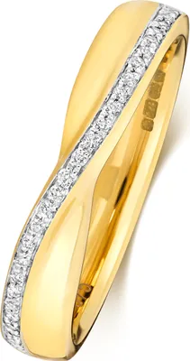 Produktbild von 18 Karat (750) Gold 1mm Slight Court Form Diamant Trauring/Ehering/Hochzeitsring Brillant-Schliff 0.09 Karat G - SI1, 58 (18.5); TRS3684218KYRSQ