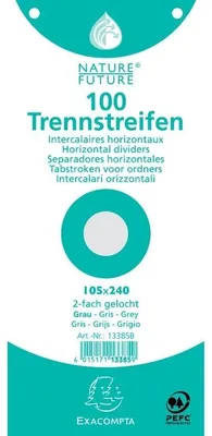 Immagine prodotto di EXACOMPTA 13385B EXACOMPTA Trennstreifen Premium, 105 x 240 mm, grau