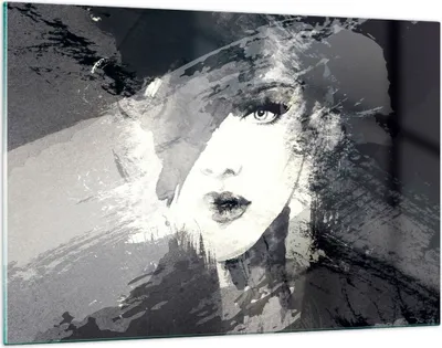 Produktbild von Bilder auf glas - Frau Gesicht - 120x80cm - Glasbilder - Wandbilder - Kunstdruck - zum Aufhängen bereit - Wanddekoration aus Glas - Glas Bilder - Wandbild auf Glas - Einteilig - GAA120x80-3757