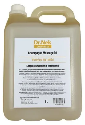 Produktbild von Dr.Nek Cosmetics Champagner Massageöl 5 l mit Arganöl und Vitamin E