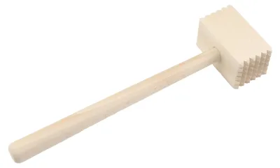 Immagine prodotto di Inteneritore per carne in legno, 30 cm, con 49 rebbi su entrambi i lati, dimensioni: 8,5 cm x 4,9 cm