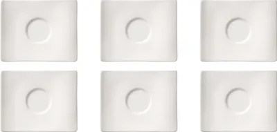 Produktbild von Villeroy & Boch NewWave 6er Set Espressountertasse weiß Porzellan
