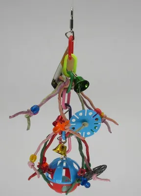 Produktbild von Vogelspielzeug Papagei Ball mit Seilen Wellensittich Vögel  Größe ca.30 cm Hoch