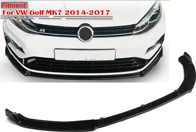 Zdjęcie produktu dla Zderzak przedniego spojlera do VW Golf MK7 MK7.5 2014-2017, czarny błyszczący
