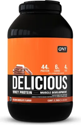 Produktbild von QNT Delicious Whey Protein – 2,2 kg Belgian Chocolate