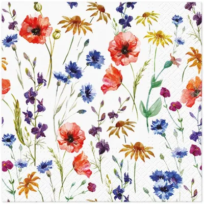Image de Serviettes 33x33 cm - Field of Flowers