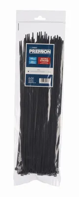 Productafbeelding van PREMION PREP00037 - Zwarte kabelbinders, 4,8 x 370 mm, 100 stuks