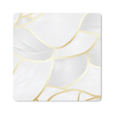 Produktbild von MuchoWow® Mauspad Mousepad Abstraktes Muster mit goldenen Linien 20x20 cm - Mousepads - Maus Mat - Pad - Mausunterlage - Desk Mat - Bureauartikeln