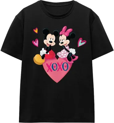 Obrázek produktu pro Mickey Mouse - Tričko "Xoxo" pro muže/dámy Uni - Valentýn TV17230 (S) (Černá)