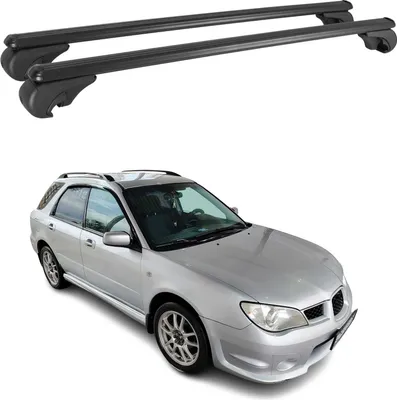 Image de Barres de toit Transversales pour Subaru Impreza Break 2005-2010 Aluminium Noir