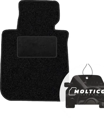 Produktbild von moto-MOLTICO Fahrer Fußmatte Auto Velours Fahrerseite Autoteppiche Schwarz Fahrermatte 1-teilig passend für BMW 1er F20 ab 2011