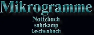 Produktbild von Notizbuch suhrkamp taschenbuch - Mikrogramme