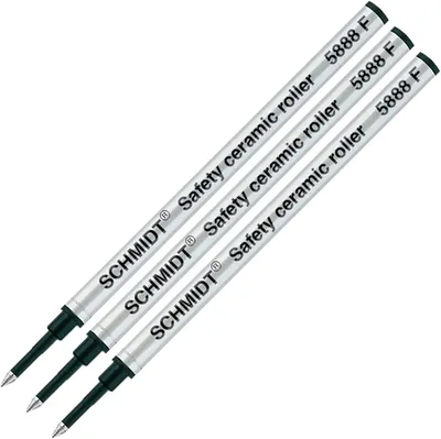 Productafbeelding van Pack van 3 zwarte keramische Rollerball vullingen