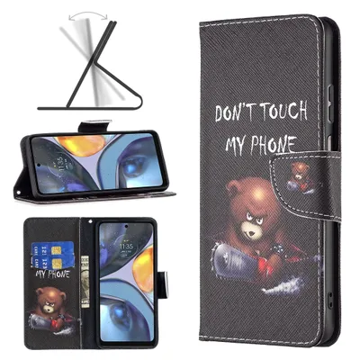 Produktbild von Für Motorola Moto G22 Kunst-Leder Handy Tasche Motiv 1 Hülle Etuis Cover Schutz