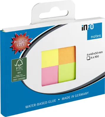 Zdjęcie produktu dla karteczki samoprzylepne inFO 175 x 75 mm Brilliantmix
