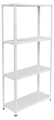 Stahlregal 4 Ebenen 145x75x30 cm weiß bis 160 kg