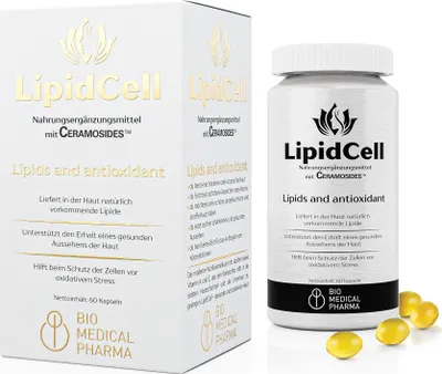 Productafbeelding van LipidCell CERAMOSIDES met squaleen, vitamine A en E, 60 capsules